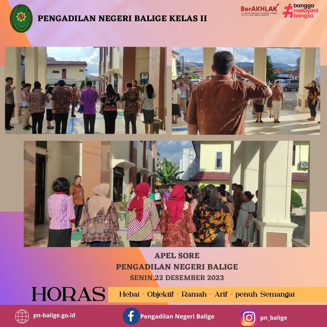 APEL SORE PN BALIGE PADA HARI JUMAT, 22 DESEMBER 2023 APEL SORE PN BALIGE PADA HARI JUMAT, 22 DESEMBER 2023